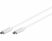 Goobay USB C – USB C kabel bílý 1m (67194)