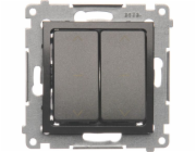 Kontakt-Simon Simon 54 žaluziový spínač, třípolohový dvojitý 10A 250V antracit (DZW2.01/48)