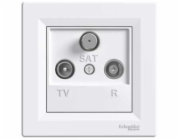 Schneider Electric RTV-SAT průchozí anténní zásuvka 4dB bílá - EPH3500221