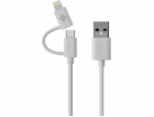 iBattz Mojo Duo 2-v-1 MicroUSB a Lightning MFi USB kabel ...