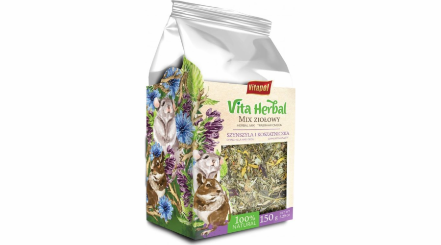 Vitapol Vita Herbal pro činčily a činčily, bylinná směs, 150 g