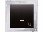 Kontakt-Simon Illuminated light button antracit - DS1L.01/48