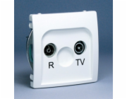 Kontakt-Simon BASIC RTV MODULE anténní zásuvka, průchozí 10dB, bílá - BMZAP10/1.01/11