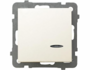 Ospel Single switch AS s ecru podsvícením (LP-1GS/m/27)