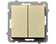 Ospel Svícnový spínač Sonata 16AX IP20 šampaňské zlato (LP-2R/m/39)