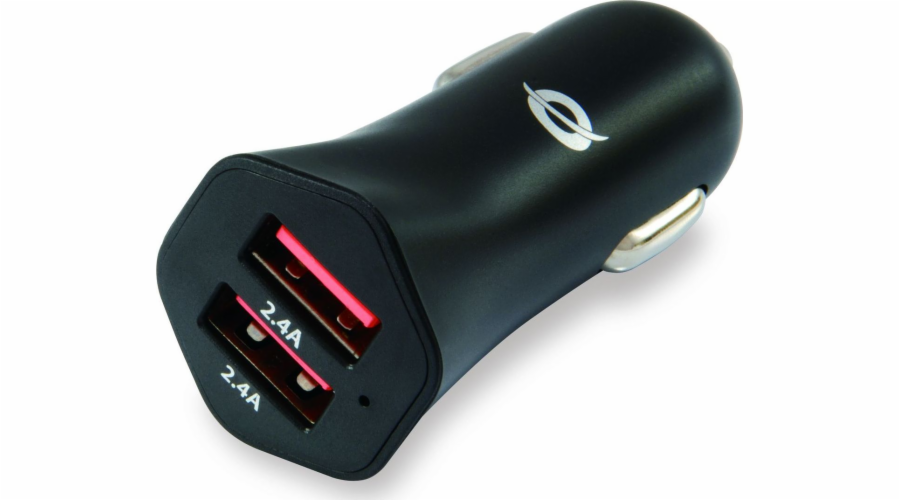 Conceptronic CONCEPTRONIC 2-portová USB nabíječka do auta, 24W