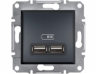 Schneider Electric Asfora USB nabíjecí zásuvka 2.1A bez r...
