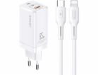 Usams USAMS Charger Lod. síť. MT 2xUSB-C+USB GaN 65W PD +...