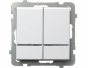 Ospel Sonata 16AX IP20 s bílým podsvícením (LP-2RS/m/00) Lustrový spínač