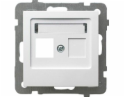 Ospel AS Pouzdro pro jednu telekomunikační zásuvku, bílé (GPK-1G/p/00)