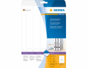 Herma Labels Special 5158, pro pořadače, A4, bílá, 34 x 297 mm, neprůhledný matný papír, 125 ks, zaoblené rohy. (5158)