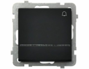 Ospel Bell Button Sonata 10AX IP20 s černým podsvícením (LP-6RS/m/33)