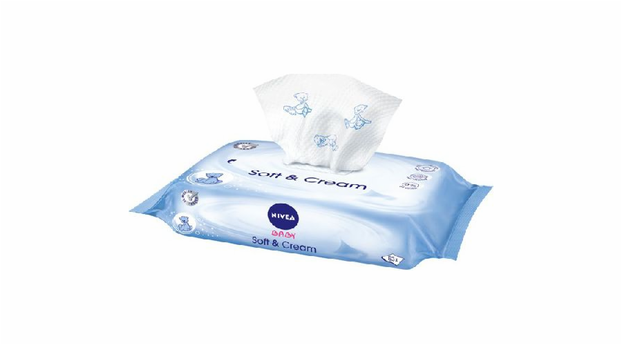 Nivea Baby Soft & Cream Wipes náhradní náplň 1 balení - 63 ks