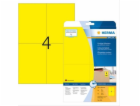 Štítky Herma Color A4, 105 x 148 mm, žluté, snímatelné. -...
