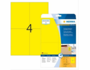 Štítky Herma Color A4, 105 x 148 mm, žluté, snímatelné. - 4561