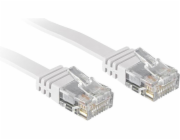 Lindy Patchcord Cat6, plochý, 10 m, bílý (47505)