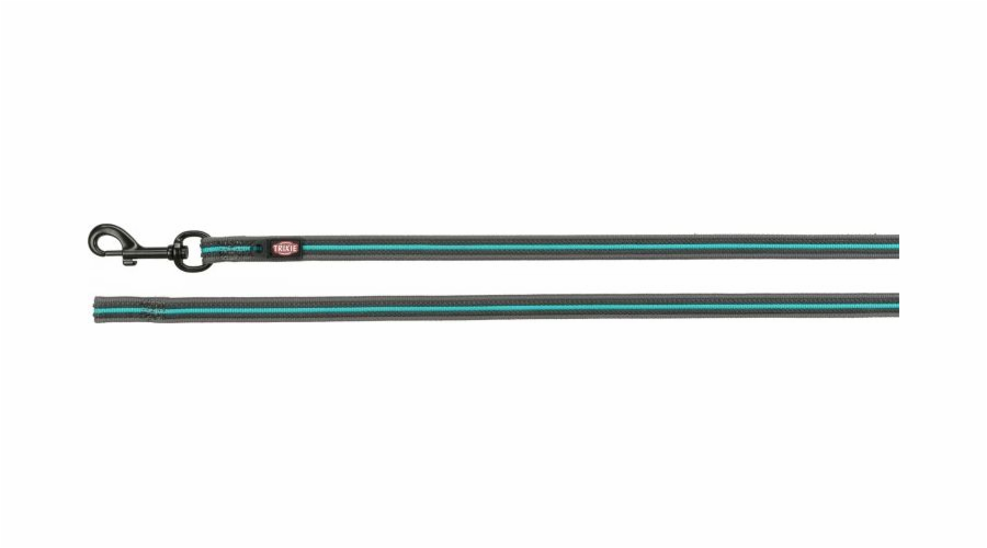 Trixie Fusion Tracking, vodítko pro psa, grafit/mořská modrá, popruh, M–XL: 15 m/17 mm, pogumované