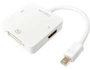 LogiLink DisplayPort Mini AV adaptér - DisplayPort - HDMI - DVI-I bílý (CV0045A)