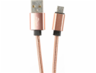 Omega kovový kabel MICRO-USB na USB 1,8A 1M USB kabel
