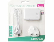 Omega 4x USB 4A nabíječka, bílá - 42673