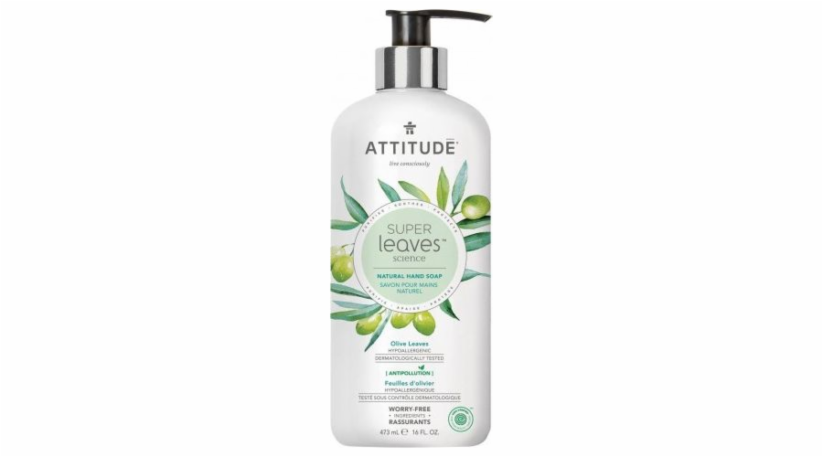 Attitude Super Leaves, mýdlo na ruce, olivové listy, 473 ml