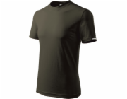 DEDRA Pánské tričko S, army barva, 100% bavlna