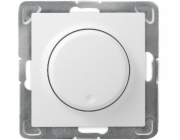 Tlačítkový stmívač Ospel Impresja přizpůsobený žárovce a halogenové zátěži, bílý (LP-8Y/m/00)