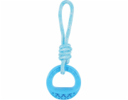 Hračka Zolux ZOLUX TPR SAMBA, kulatá, s provazem, 26 cm, modrá