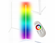 Stojací lampa Mozos MOZOS LC-RGB LED ROHOVÁ STLACÍ LAMPA BÍLÁ
