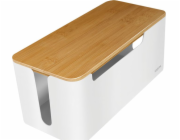 Organizér LogiLink Management Cable Box Bamboo-Deckel 320 x 140 x 130 mm LogiLink White