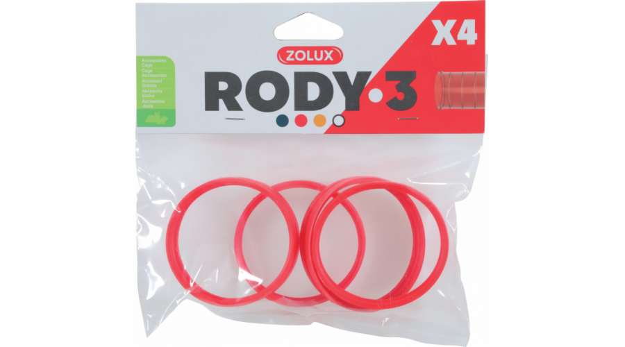 Zolux Konektor ZOLUX RODY3, 4 ks, červený