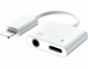 Platinet Lightning USB adaptér – Jack 3,5 mm + Lightning White (PMMA9826)