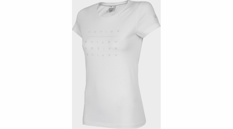 4f Dámské tričko H4L22-TSD013 Bílé velikost S