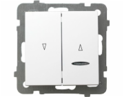 Ospel AS žaluziový spínač s podsvícením /s mechanickým zámkem/ bílý LP-7GBS/m/00