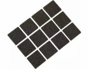 Samolepící plstěné podložky, sada 12 ks, čtvercové 25 mm