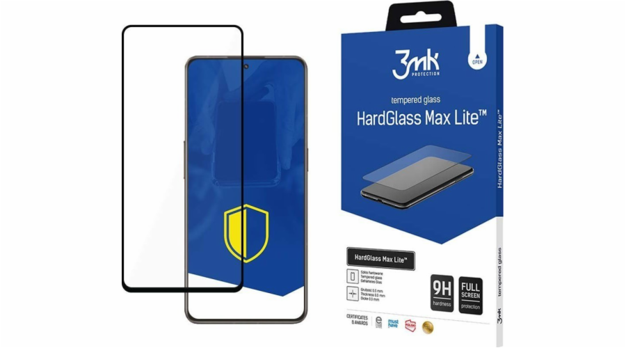 Tvrzené sklo 3MK HardGlass Max Lite Realme GT2 Master Explorer černé
