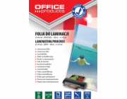 Kancelářské produkty KANCELÁŘSKÉ PRODUKTY laminovací fólie, 65x95mm, 2x125mikronů, lesklá, 100 ks, transparentní