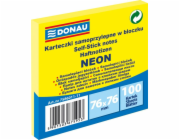 Donau DONAU SAMOLEPÍCÍ NOTEBOOK 76X76MM NEON ŽLUTÝ 100 listů