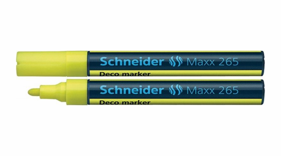 Schneider SCHNEIDER Maxx 265 Deco křídový popisovač, kulatý, 2-3mm, přívěsek, žlutý