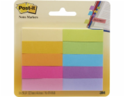 3M POST-IT INDEXING ZÁLOŽKY 12,7X44,4MM 670-10AB PAPÍR 10X50 LIST NEON