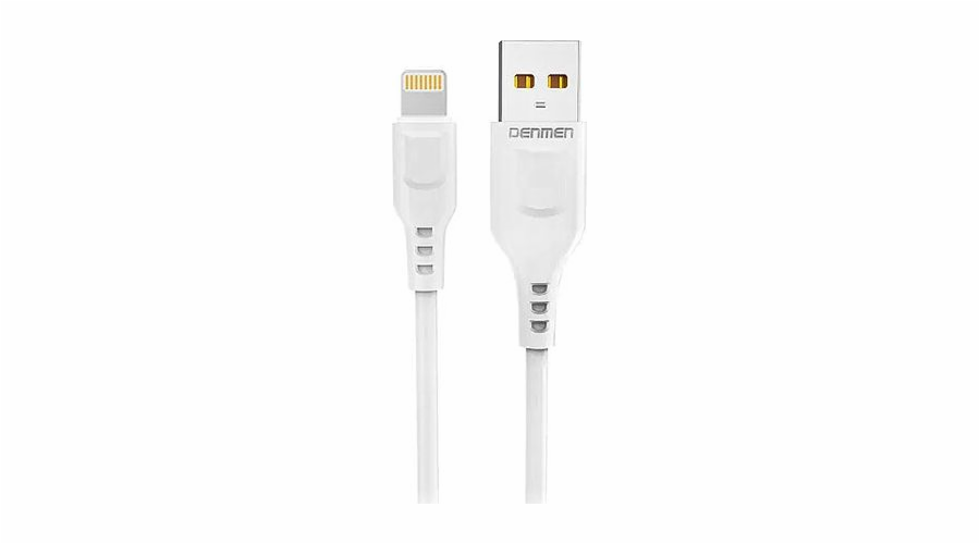 Denmen USB-A – Lightning kabel 1 m bílý (29347)