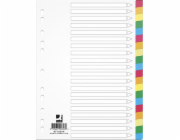 Q-Connect Q-CONNECT děliče, PP, A4, 225x297mm, 20 karet, mix barev