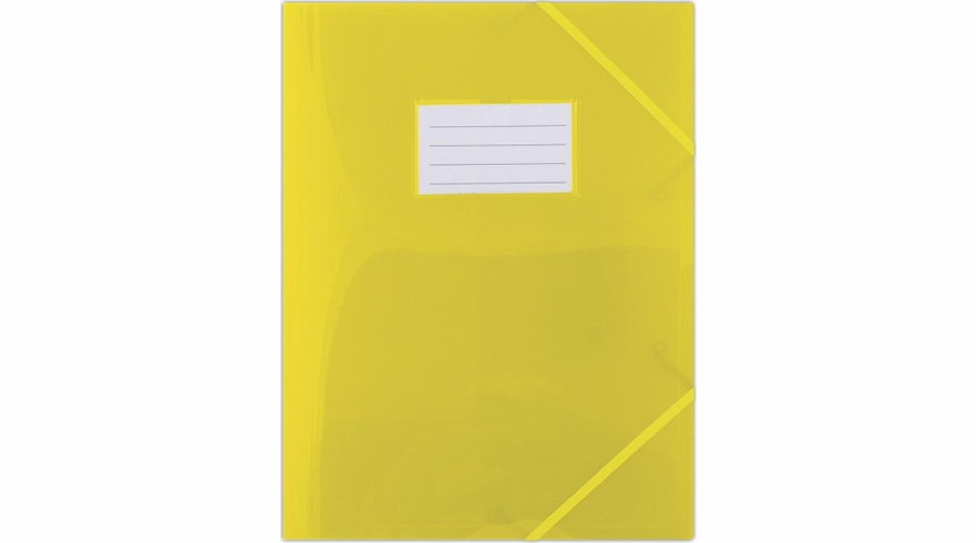 Donau Složka s gumičkou DONAU, PP, A4, 480 mikronů, 3-násobná, poloprůhledná žlutá