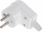 Bílá úhlová zástrčka WT-20S s uzemněním