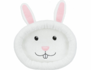 Trixie Králičí pelíšek ve tvaru hlavy pro králíky, oválný, bílý, polyester, 40x33cm