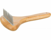 Trixie De-hairing hřeben na dlouhé vlasy, bambus/kov, 10x17 cm