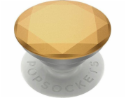 PopSockets PopSockets PopGrip - Výsuvná základna a držák pro smartphony a tablety s výměnnou horní částí - Metalický diamantový zlatý medailon