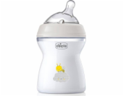 Chicco CHICCO_NaturalFeeling Plastová láhev 250ml se silikonovou dudlíkem střední průtok 2m+