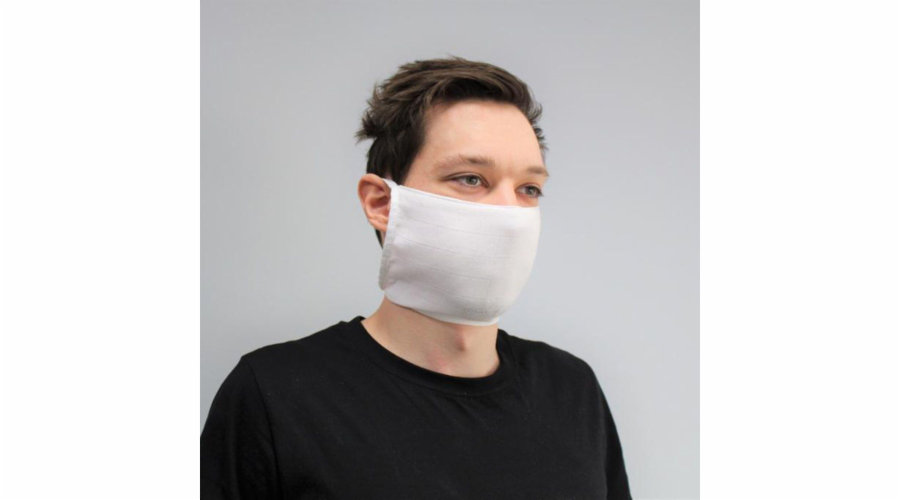 Omega opakovaně použitelná maska bílá 100% bavlna