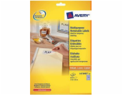 Bílé odnímatelné mini štítky Avery Zweckform 17,8 x 10 mm 25 listů (L4730REV-25)